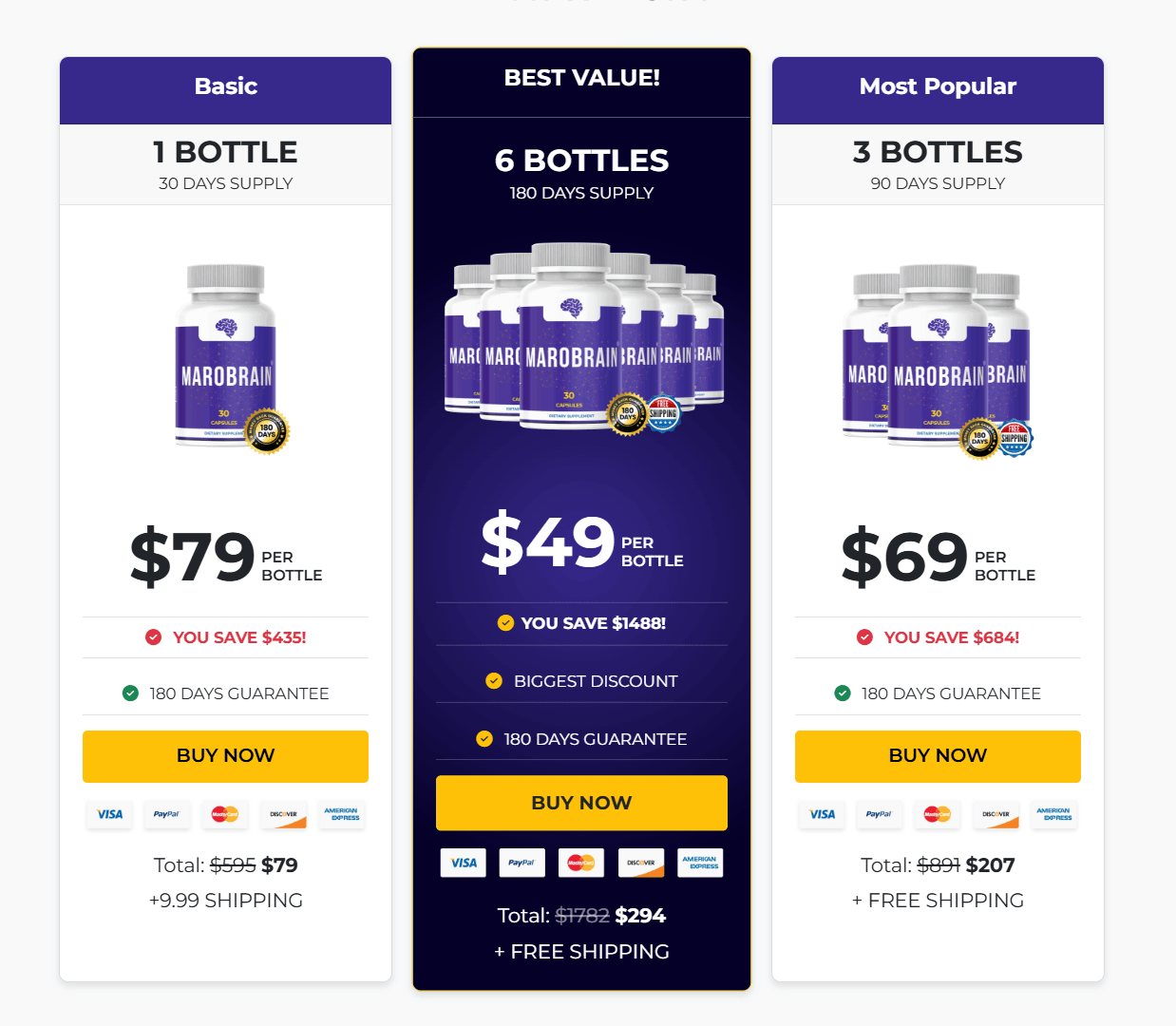 marobrain-price-table